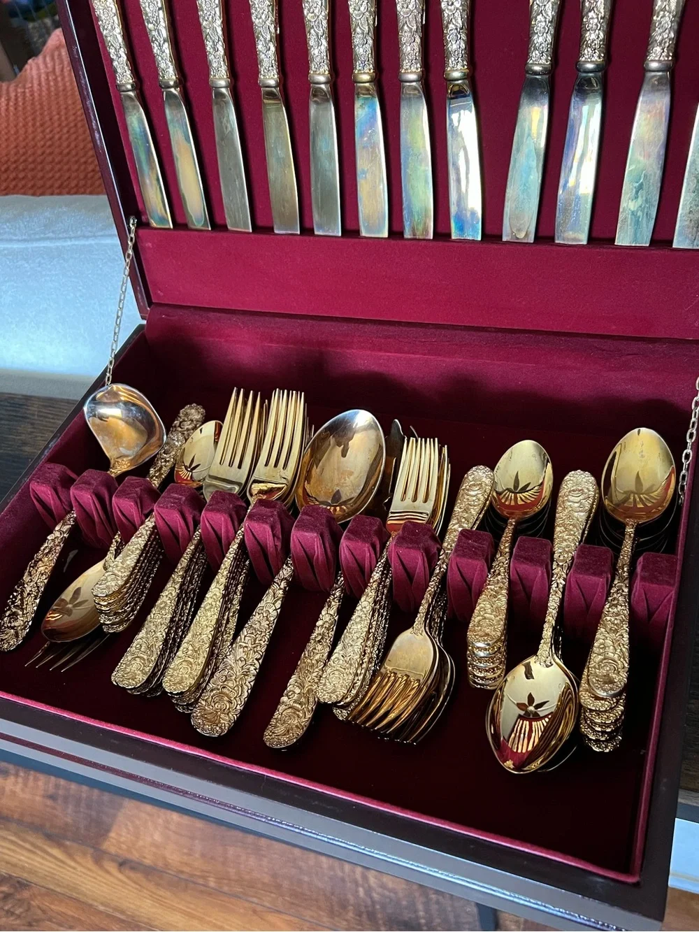 Godinger 24K Gold-Plated 64-Piece Flatware Set